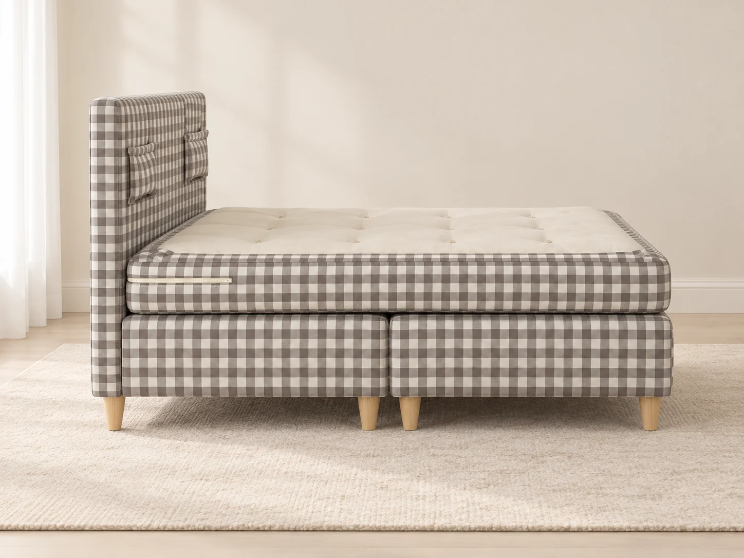 Boxspringbett Natur Karo Design 27